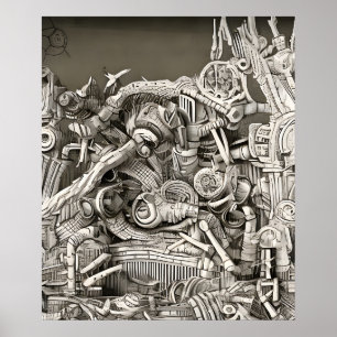 Biomechanical city poster