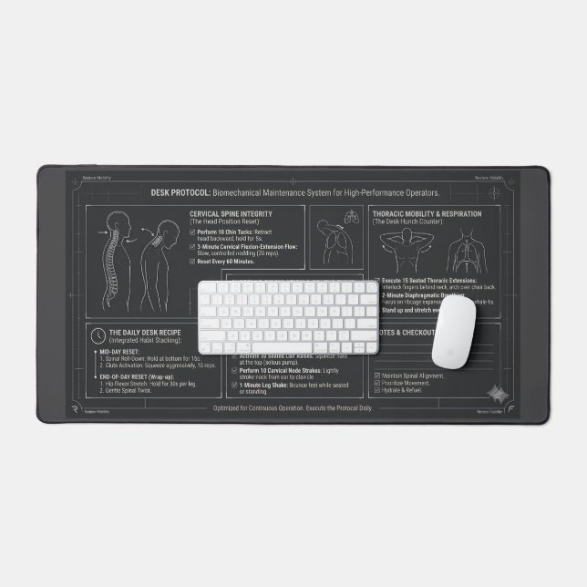 Biomechanical Ergonomic Posture Desk Mat (Keyboard & Mouse)