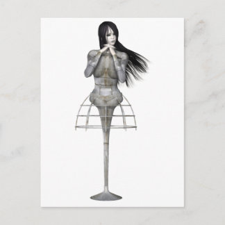 Biomechannequin Woman 3 - 3D Goth Mannequin Postcard