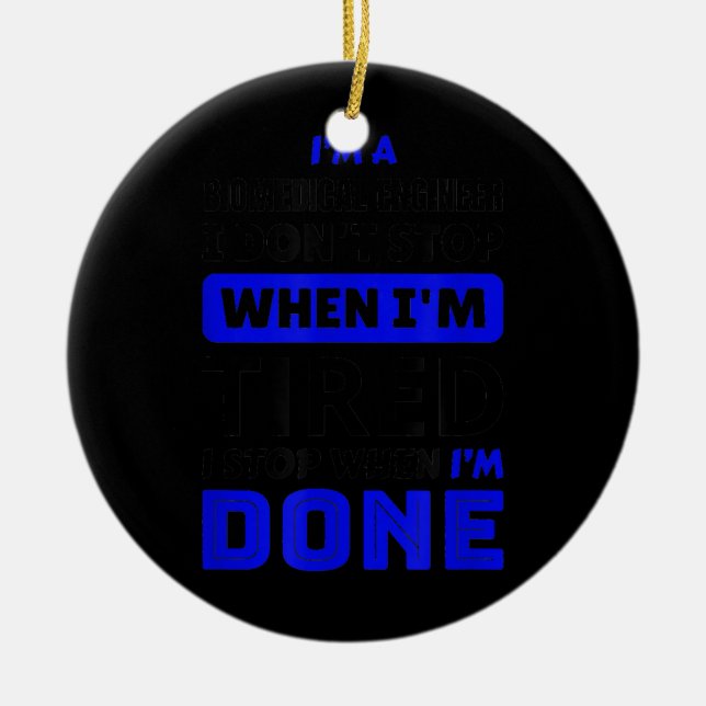 Biomedical Engineer  Ceramic Tree Decoration (Front)