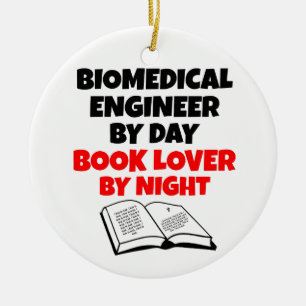 Biomedical Engineer Loves Reading Ceramic Tree Decoration