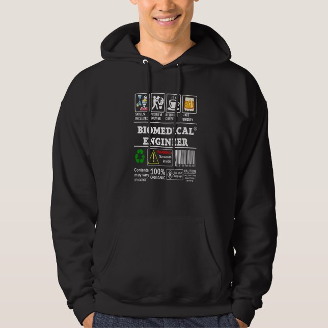 Biomedical Engineer Skills Included Problem Solvin Hoodie (Front)