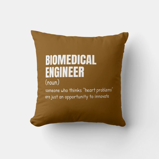 Biomedical Engineering Nerd Definition Cushion (Front)