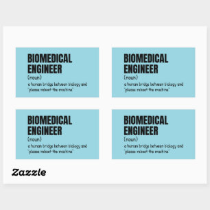Biomedical Research Engineer Funny Definition Rectangular Sticker