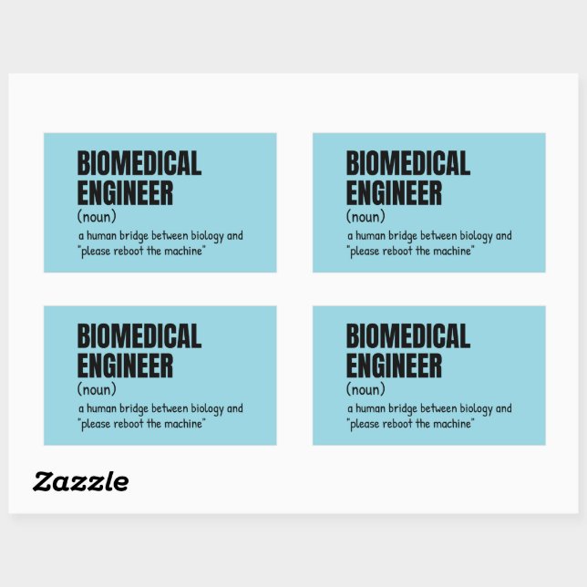 Biomedical Research Engineer Funny Definition Rectangular Sticker (Sheet)