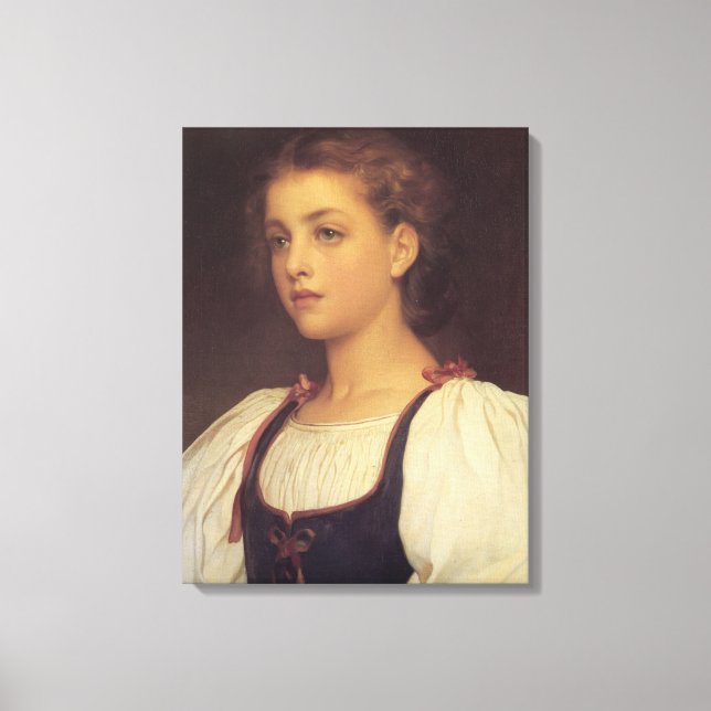 Biondina (by Frederic Leighton) Canvas Print (Front)