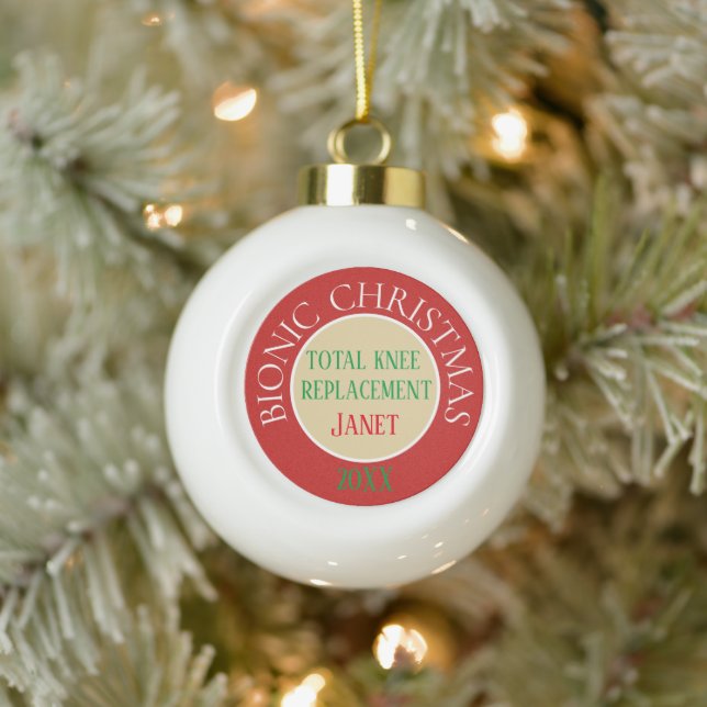 Bionic Christmas(knee replacement) ornament (Tree)