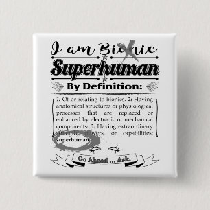 Bionic Declaration 15 Cm Square Badge