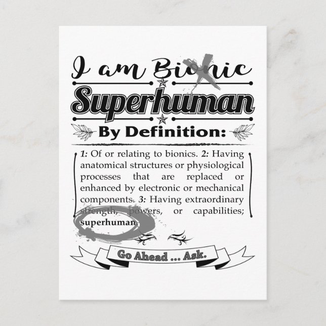 Bionic Declaration Postcard (Front)