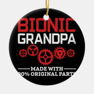 Bionic Grandpa Bionic Knee Replacement Hip Ceramic Tree Decoration