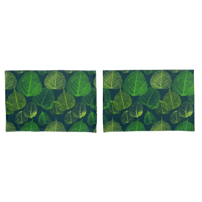 Biophilic Aesthetic Skeleton Leaves  Pillowcase (Front-Set)