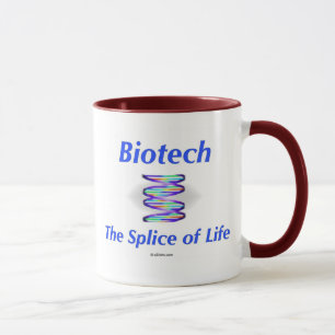 Biotech. The Splice of Life. (white background) Mug