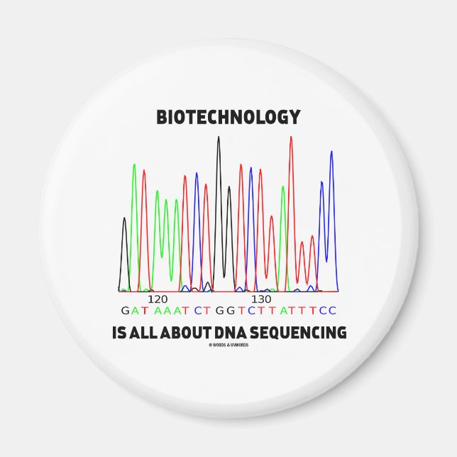 Biotechnology Is All About DNA Sequencing Magnet (Front)