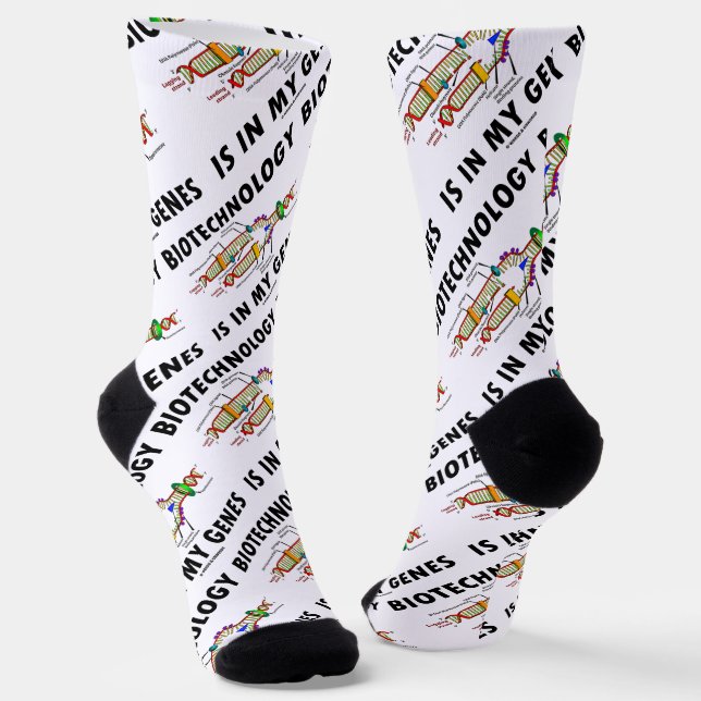 Biotechnology Is In My Genes DNA Replication Humou Socks (Angled)