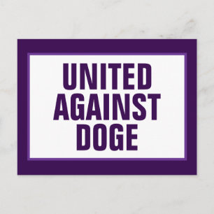 Bipartisan United Against DOGE Anti-DOGE Purple Postcard
