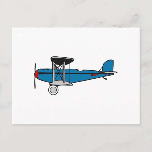Biplane Aeroplane Postcard (Front)