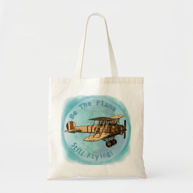 Biplane Aeroplane tote bag (Front)