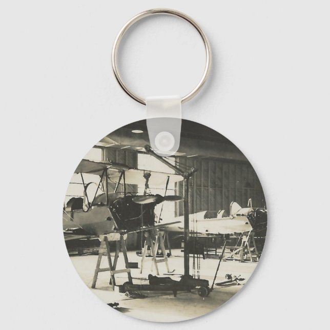 Biplane Trainers In 1941 Key Ring (Front)