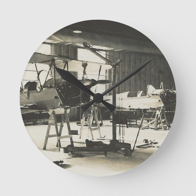 Biplane Trainers In 1941 Round Clock (Front)