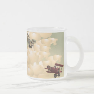BiPlane's Sepia Frosted Glass Coffee Mug