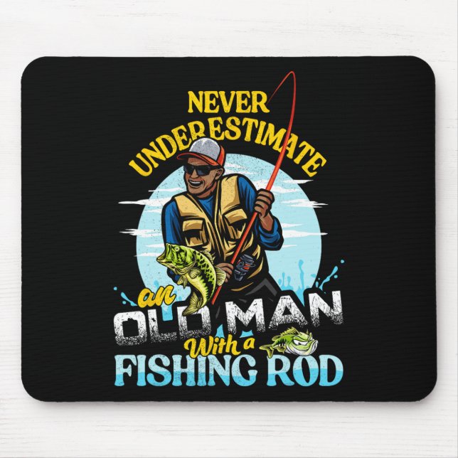 Bipoc B Fishing Birthday Tee Never Underestimate O Mouse Mat (Front)