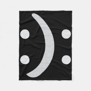 Bipolar Awareness Happy Sad Face Mental Health Fleece Blanket