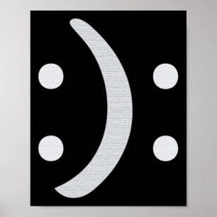 Bipolar Awareness Happy Sad Face Mental Health  Poster
