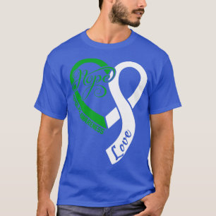 Bipolar Awareness Hople Love Heart Ribbon Happy Va T-Shirt