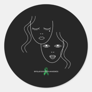 Bipolar Disorder Awareness Classic Round Sticker