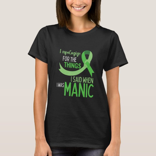 Bipolar Disorder Awareness Mental Health Awareness T-Shirt (Front)