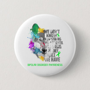 Bipolar Disorder Awareness Ribbon Support Gifts 6 Cm Round Badge