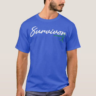 Bipolar Disorder Awareness Survivor Glitter Ribbon T-Shirt
