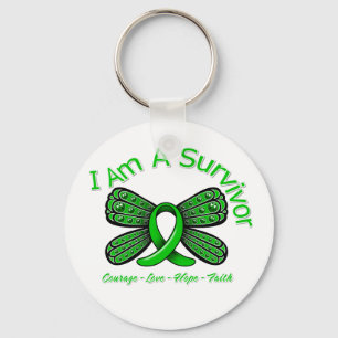 Bipolar Disorder Butterfly I Am A Survivor Key Ring