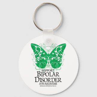 Bipolar Disorder Butterfly Key Ring