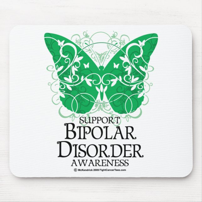 Bipolar Disorder Butterfly Mouse Mat (Front)