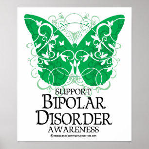 Bipolar Disorder Butterfly Poster