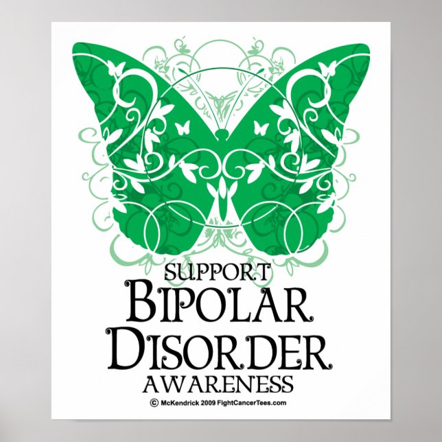 Bipolar Disorder Butterfly Poster (Front)