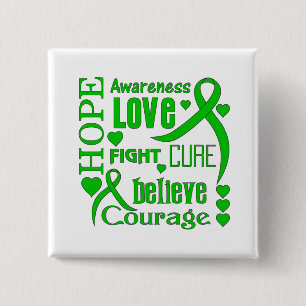 Bipolar Disorder Hope Words Collage 15 Cm Square Badge