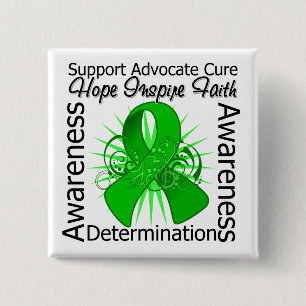 Bipolar Disorder Inspirations Spiral Ribbon 15 Cm Square Badge
