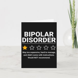 Bipolar Disorder One Star Rating Bipolar Disorder Card