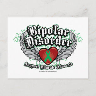 Bipolar Disorder Wings Postcard
