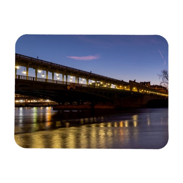 Bir-Hakeim bridge at dawn in winter - Paris Magnet (Horizontal)