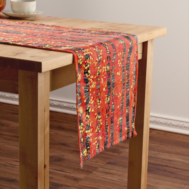 Birch Aspen Tree Forest Short Table Runner (In Situ)