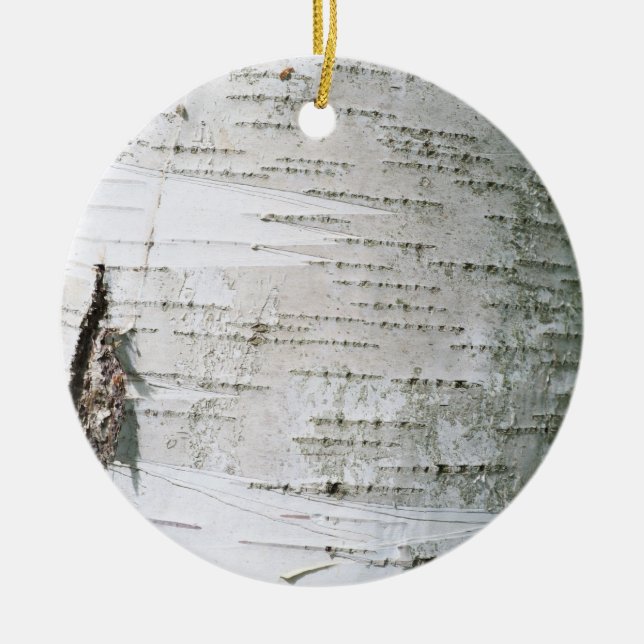 Birch bark ceramic tree decoration (Front)