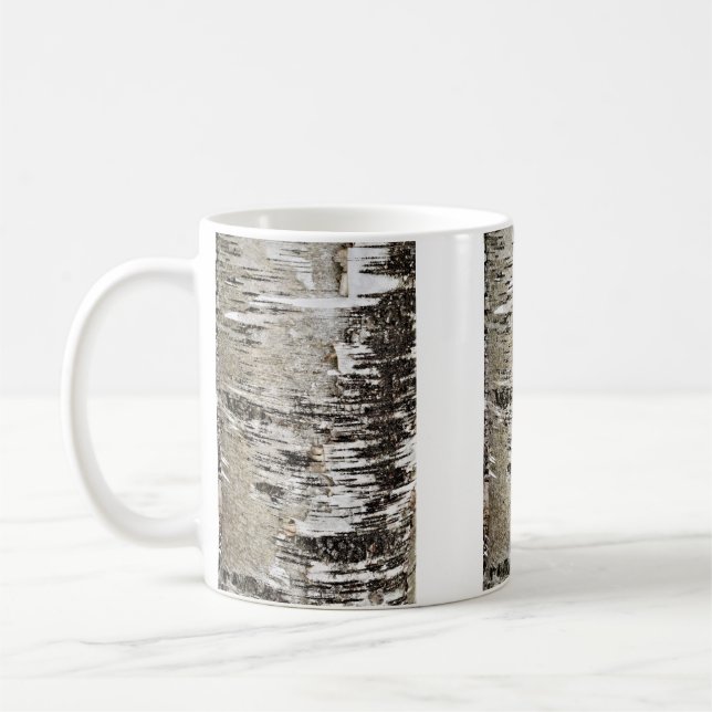 Birch Bark Close-Up  Coffee Mug (Left)