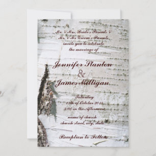 Birch bark invitation