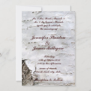 Birch bark invitation