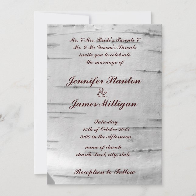 Birch bark invitation (Front)