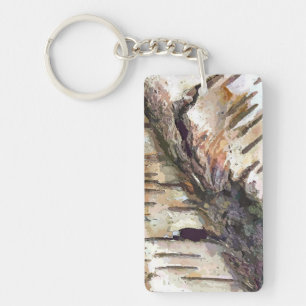 BIRCH BARK KEY RING