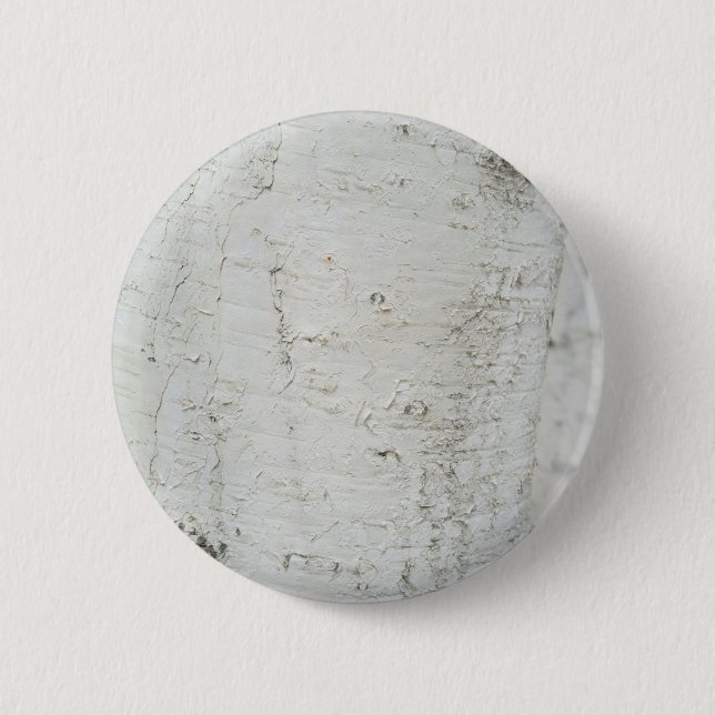 Birch bark pattern 6 cm round badge (Front)